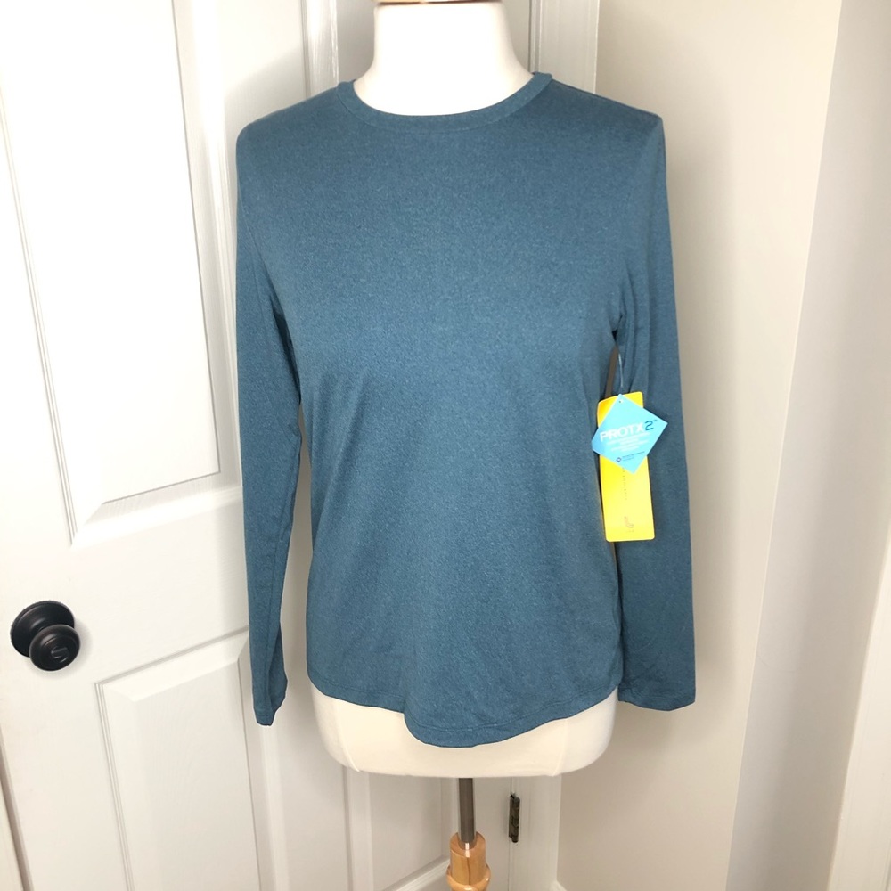 NWT Lole Restore Night Lagoon Heather LS Top M
